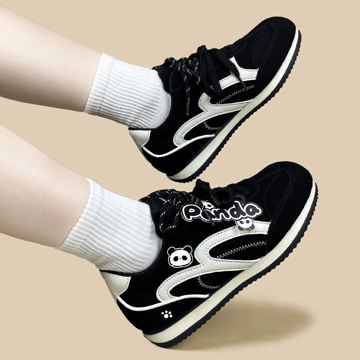 Panda Suede Retro Runner Sneakers – Women's - Image 10