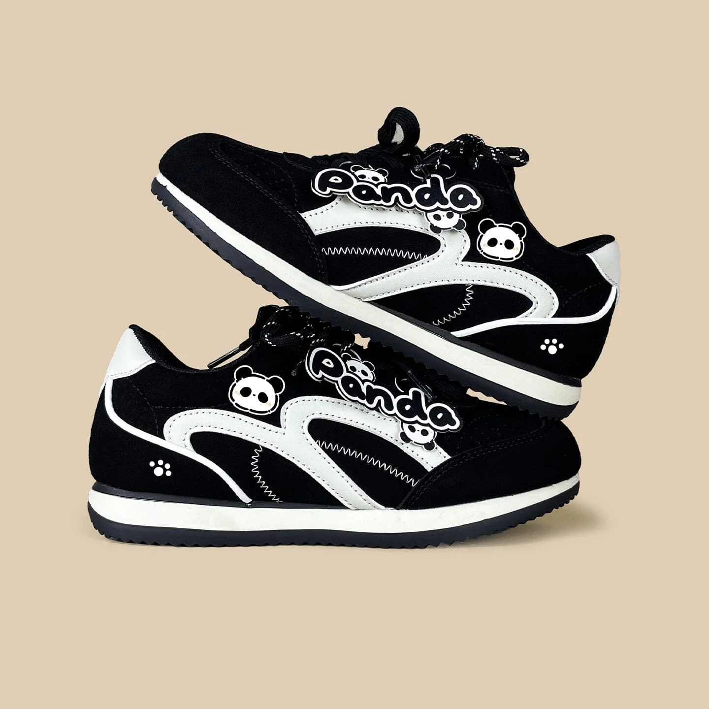 Panda Suede Retro Runner Sneakers – Women's - Image 2