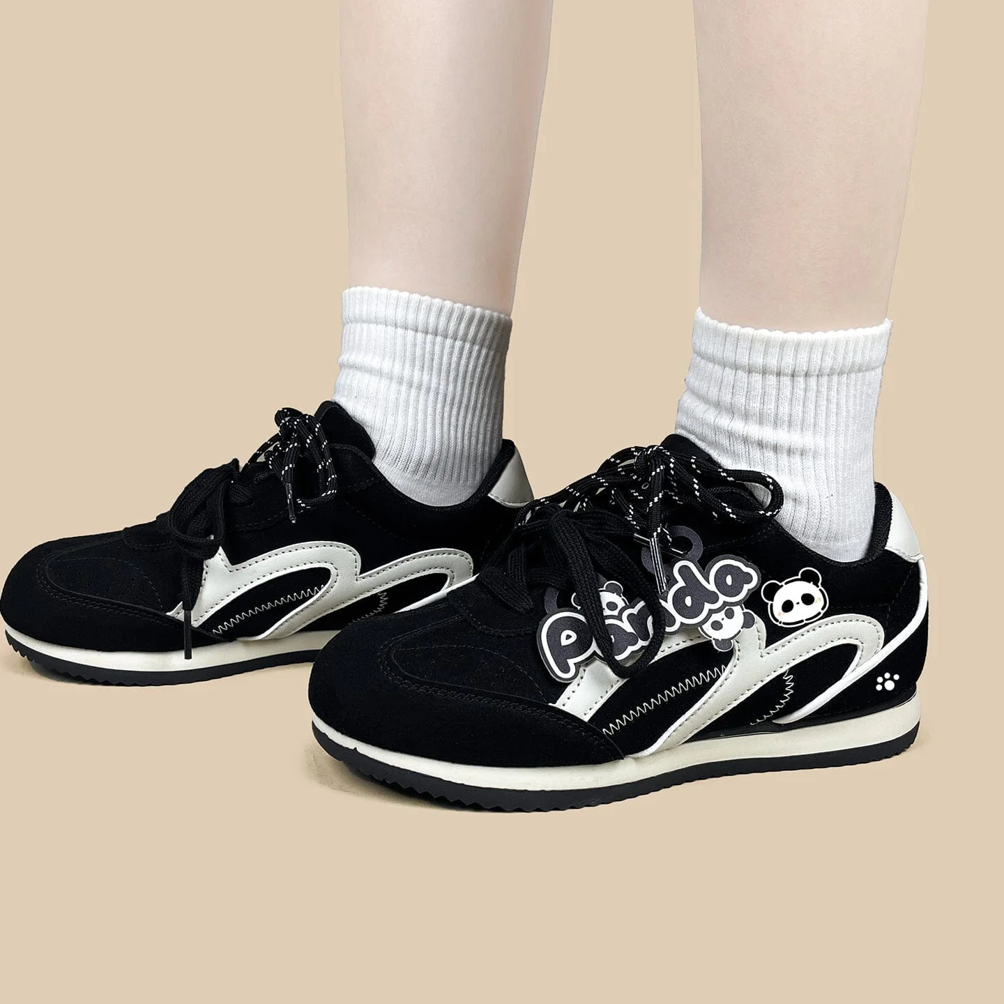 Panda Suede Retro Runner Sneakers – Women's - Image 9