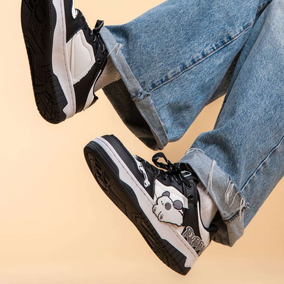 Pawfectly Playful Puppy Chunky Black Shoes - Unisex - Image 6