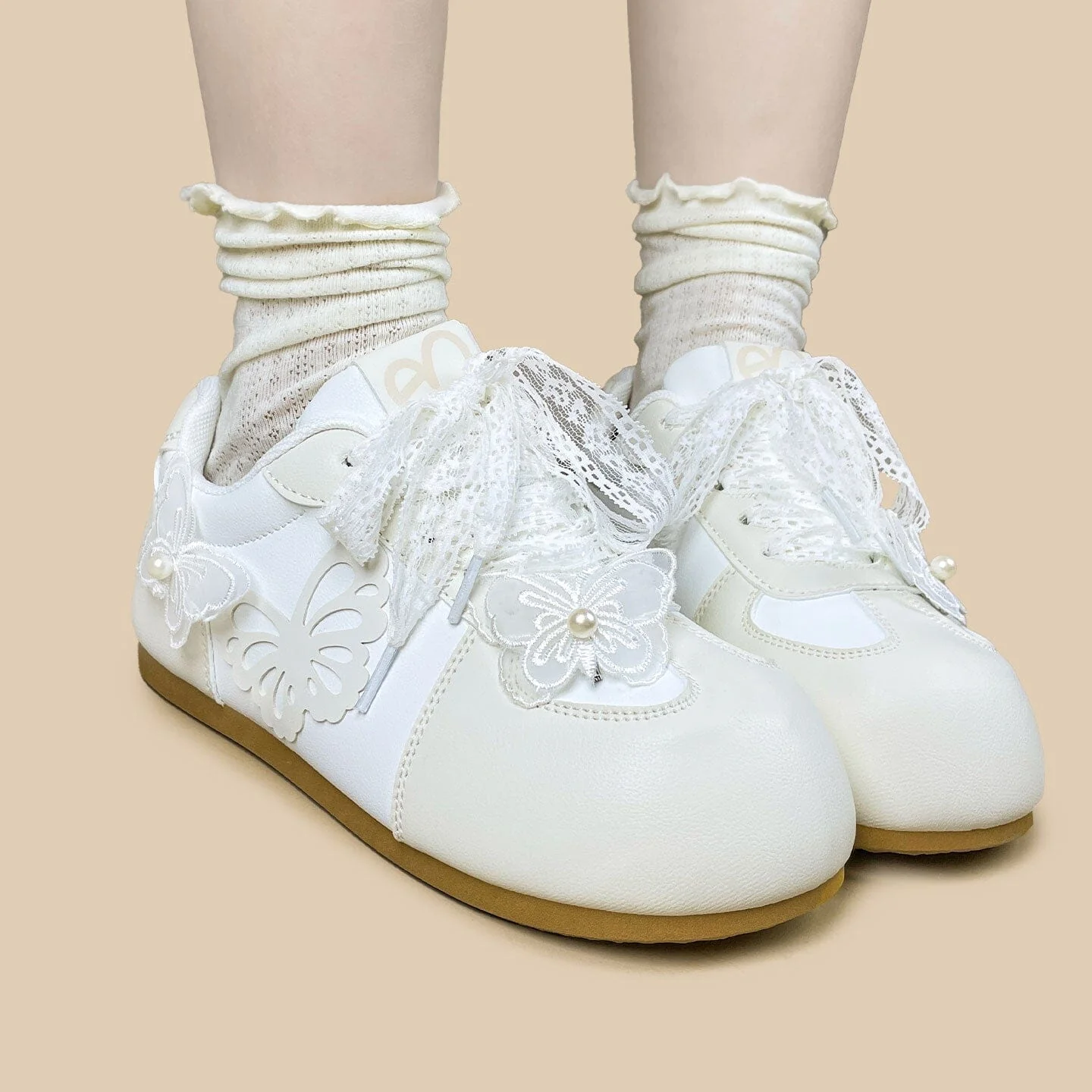 Porcelain Butterfly Dream Casual Sneakers – Women’s - Image 9