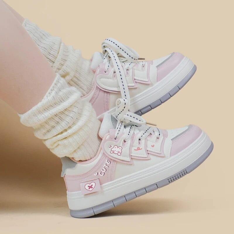 Pretty Pastel Cute Bunny Casual Sneakers - Unisex - Image 5