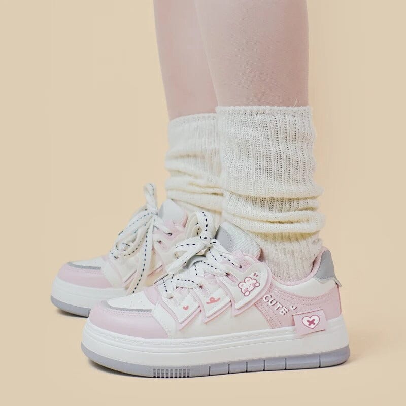 Pretty Pastel Cute Bunny Casual Sneakers - Unisex - Image 6
