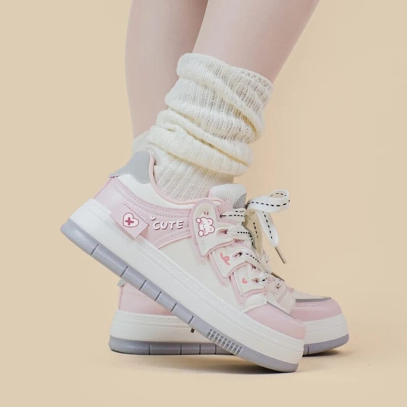 Pretty Pastel Cute Bunny Casual Sneakers - Unisex - Image 7