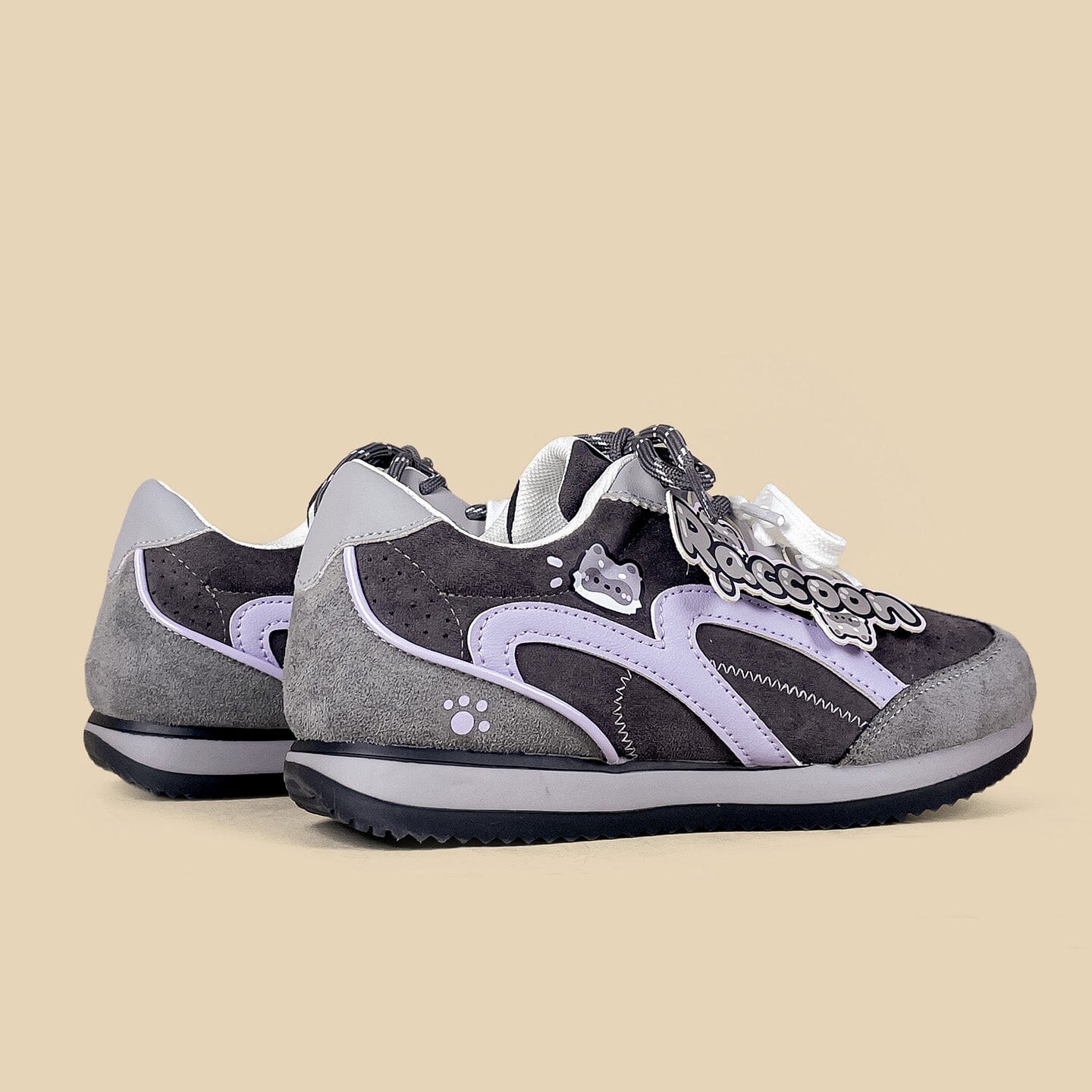 Raccoon Suede Retro Runner Sneakers – Women's - Image 6