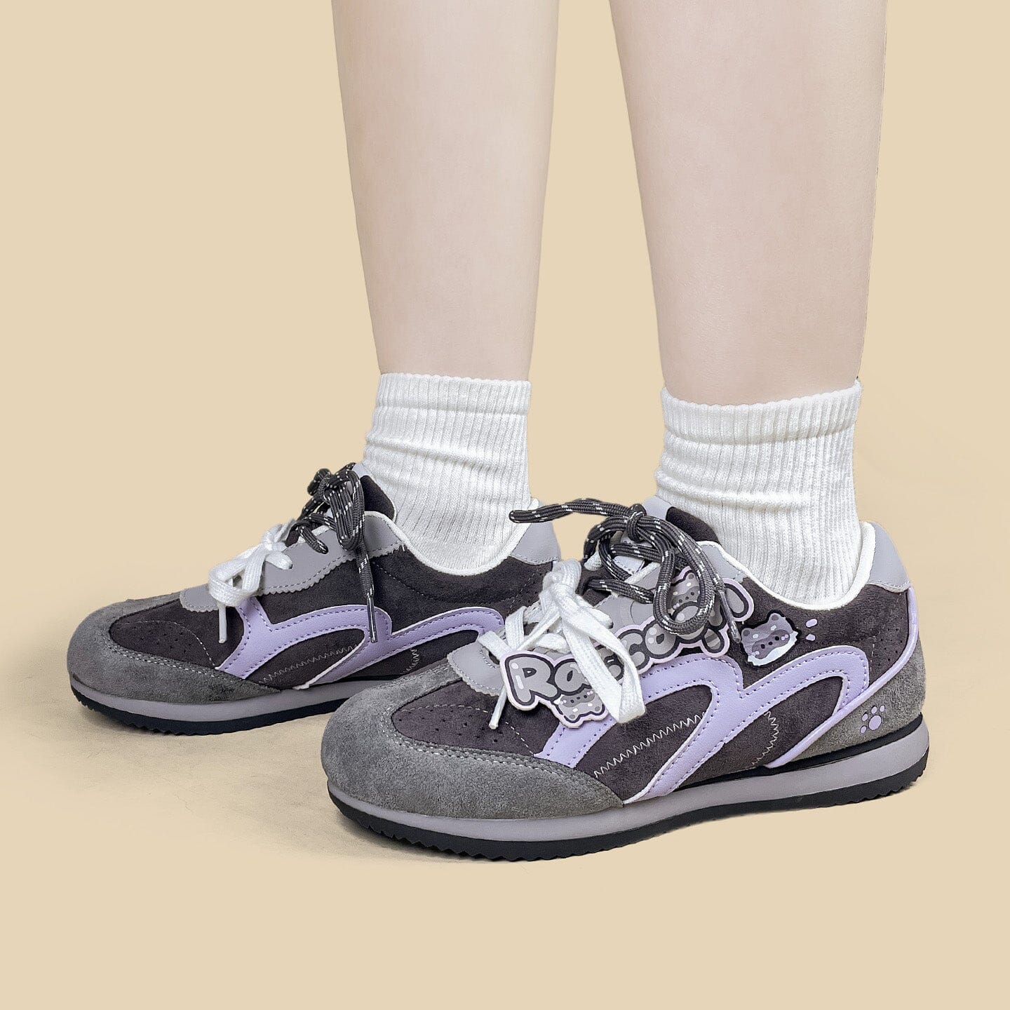Raccoon Suede Retro Runner Sneakers – Women's - Image 8