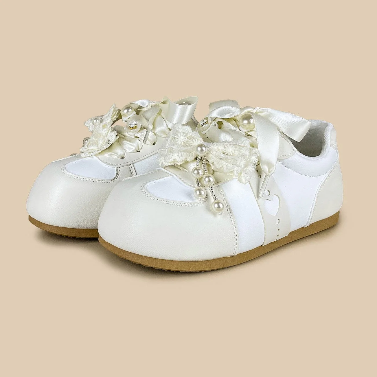 Romantic Pearl Ribbon Dream Casual Sneakers – Women’s - Image 5