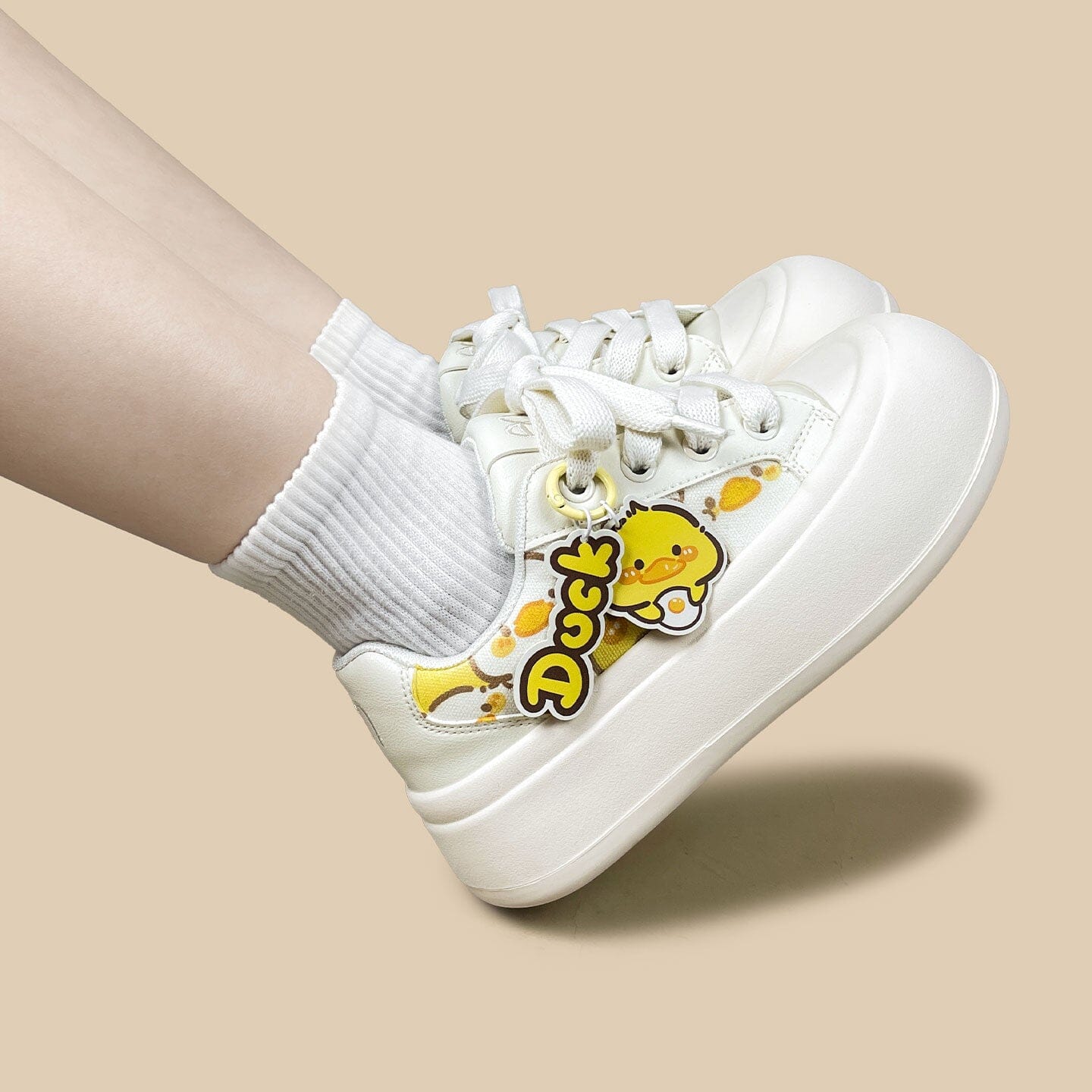Sunny Side Duck Print Charms Chunky Sneakers - Women's - Image 8