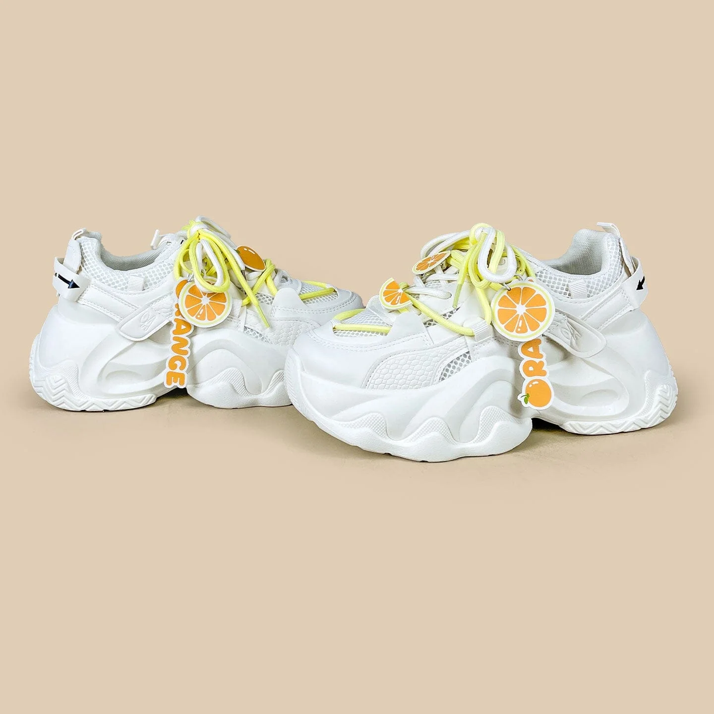 Sweet Escape Orange Cloud Chunky Sneakers - Unisex - Image 6