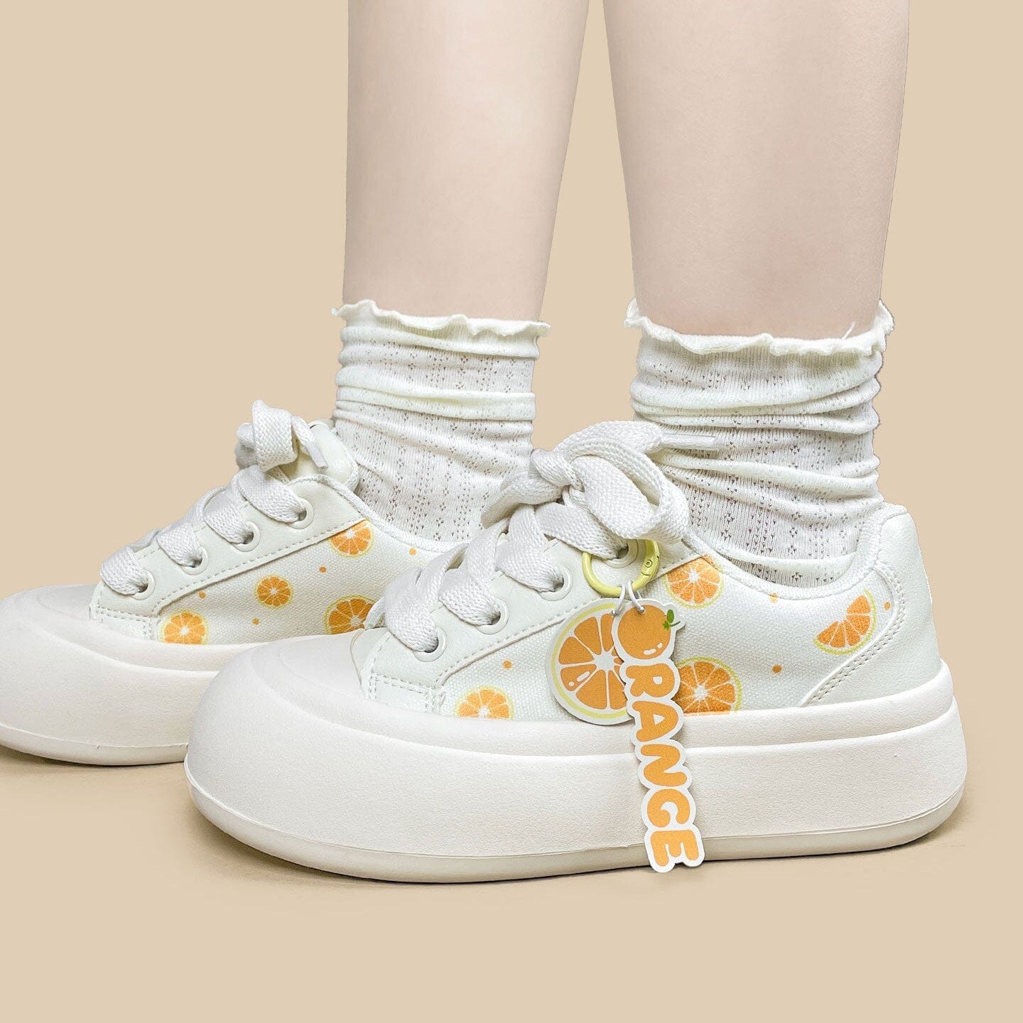 Sweet Orange Crush Print Chunky Sneakers - Women's - Image 10