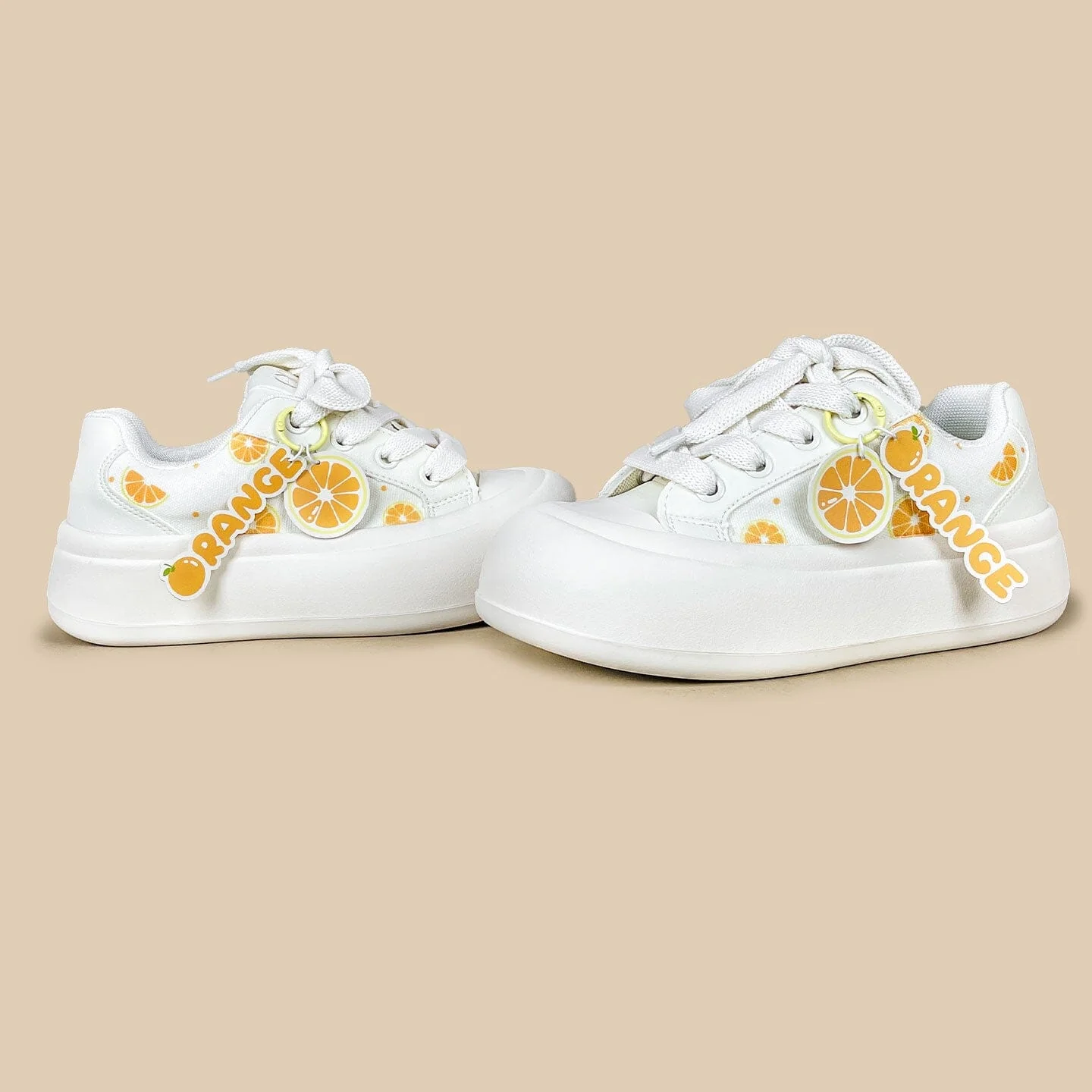 Sweet Orange Crush Print Chunky Sneakers - Women's - Image 5