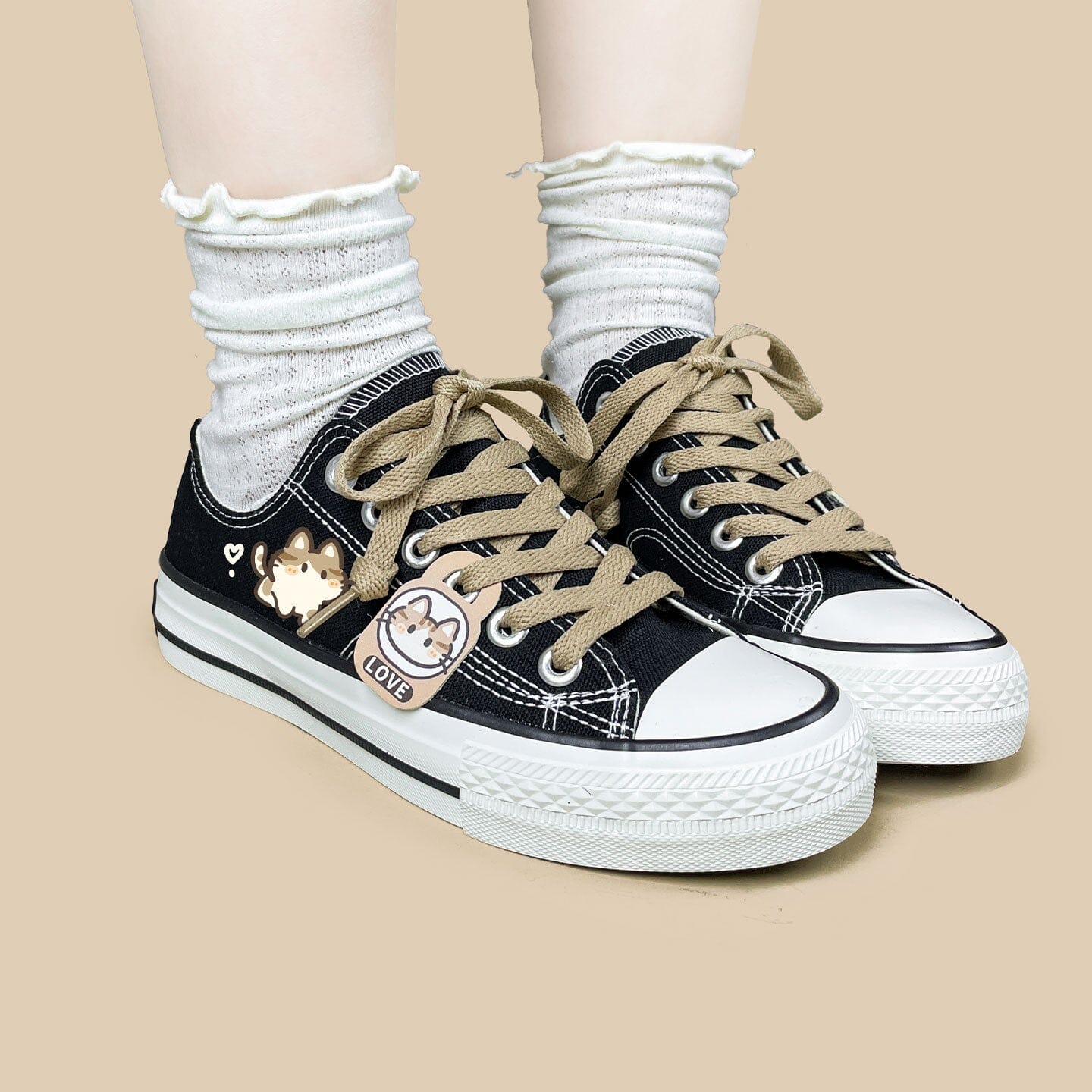 Ultra Chonky Neko Low Top Canvas Shoes - Unisex - Image 4