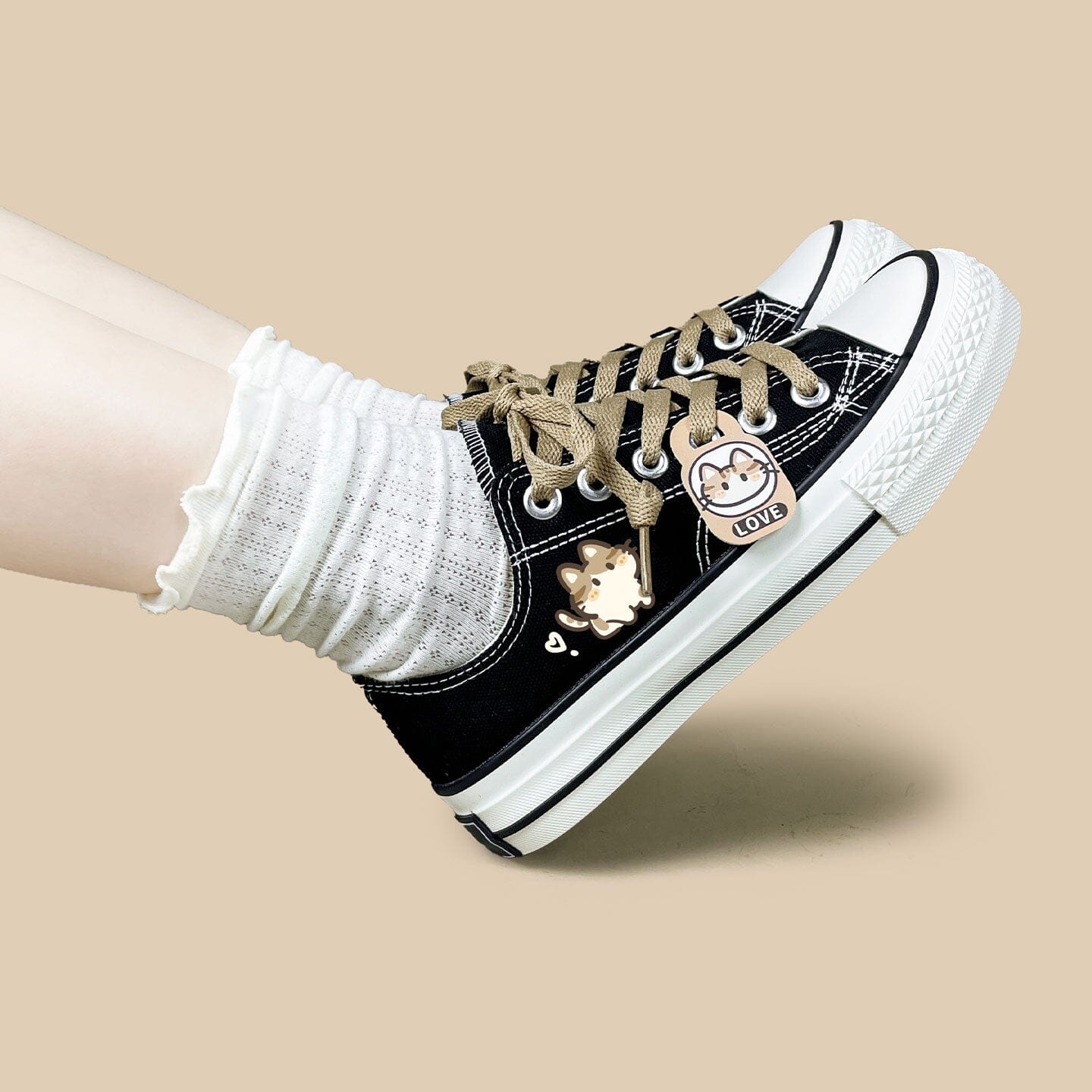 Ultra Chonky Neko Low Top Canvas Shoes - Unisex - Image 6