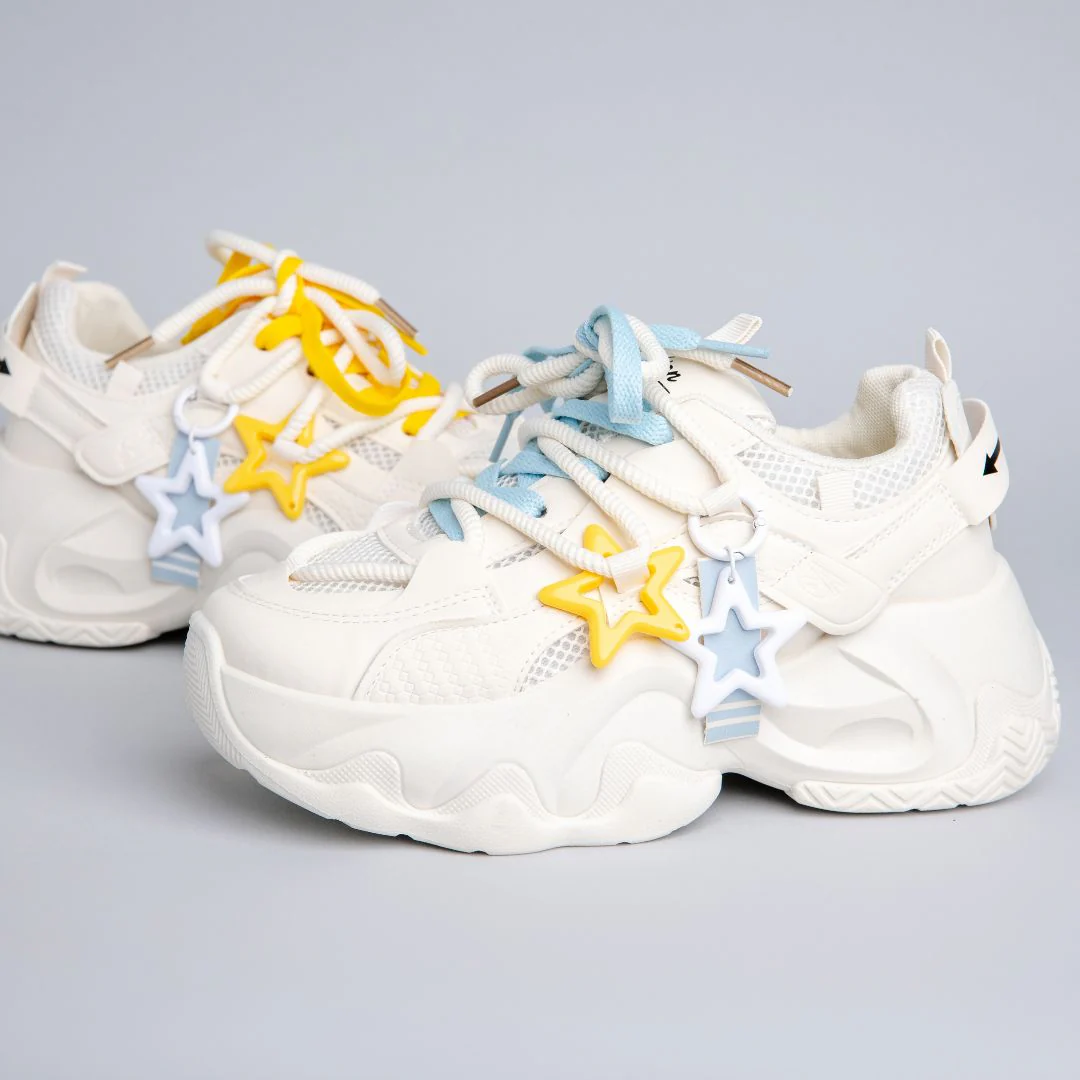 Ultra Chunky Sole Bright Star White Sneakers - Unisex - Image 4