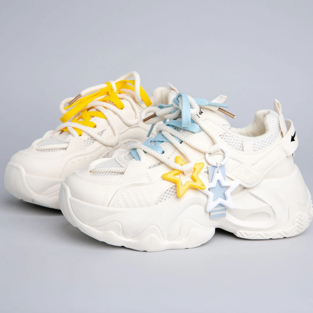 Ultra Chunky Sole Bright Star White Sneakers - Unisex - Image 5