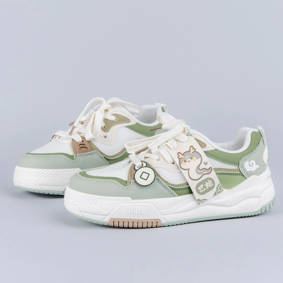 Ultra Cute Sea Snake Chunky Green Shoes - Women's - Image 4