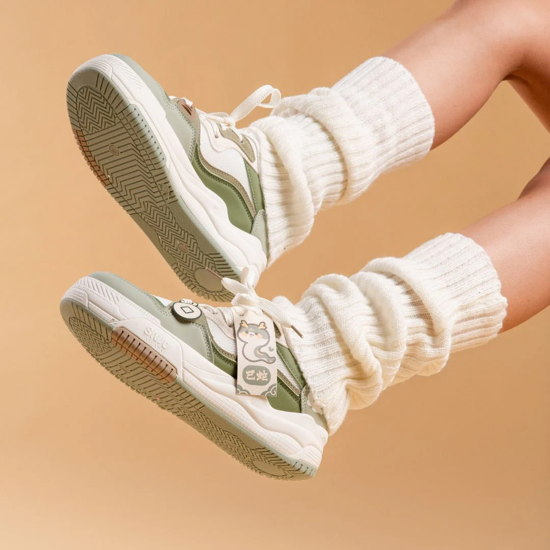 Ultra Cute Sea Snake Chunky Green Shoes - Women's - Image 8