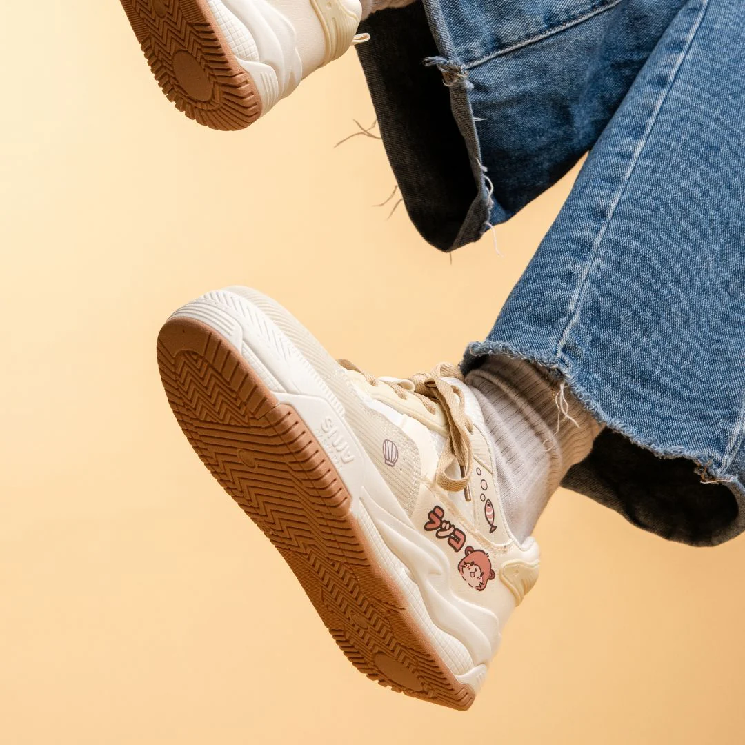 Ultra Friendly Sea Otter White Sneakers - Women's - Image 8