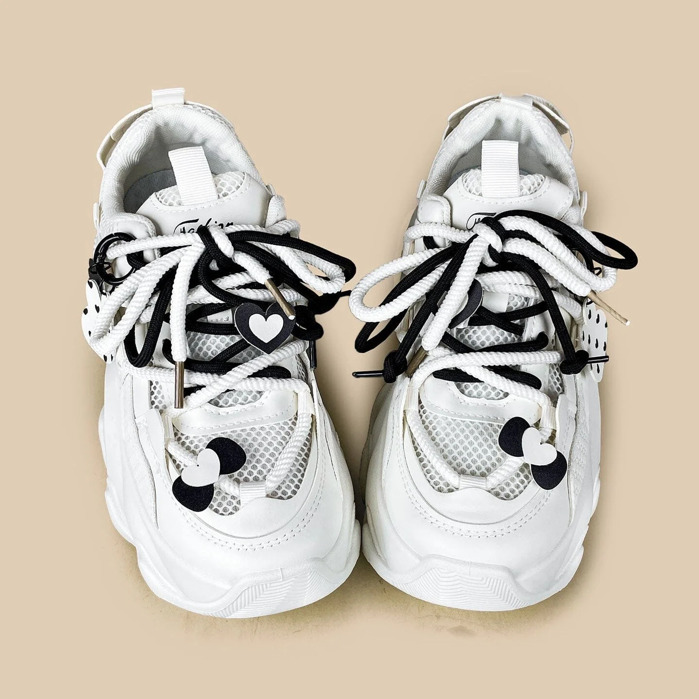 Y2K Heart Bunny Charm Chunky Sneakers - Unisex - Image 3