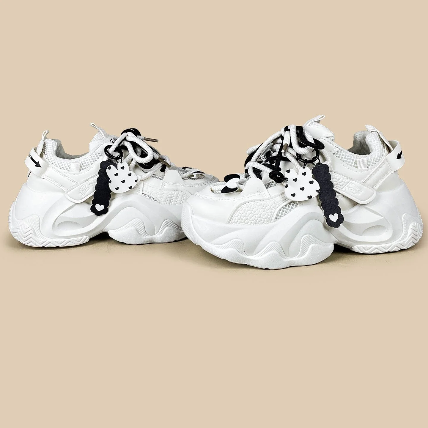 Y2K Heart Bunny Charm Chunky Sneakers - Unisex - Image 4